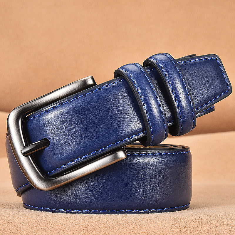 Business Men's Leather Casual Pin Buckle Belt