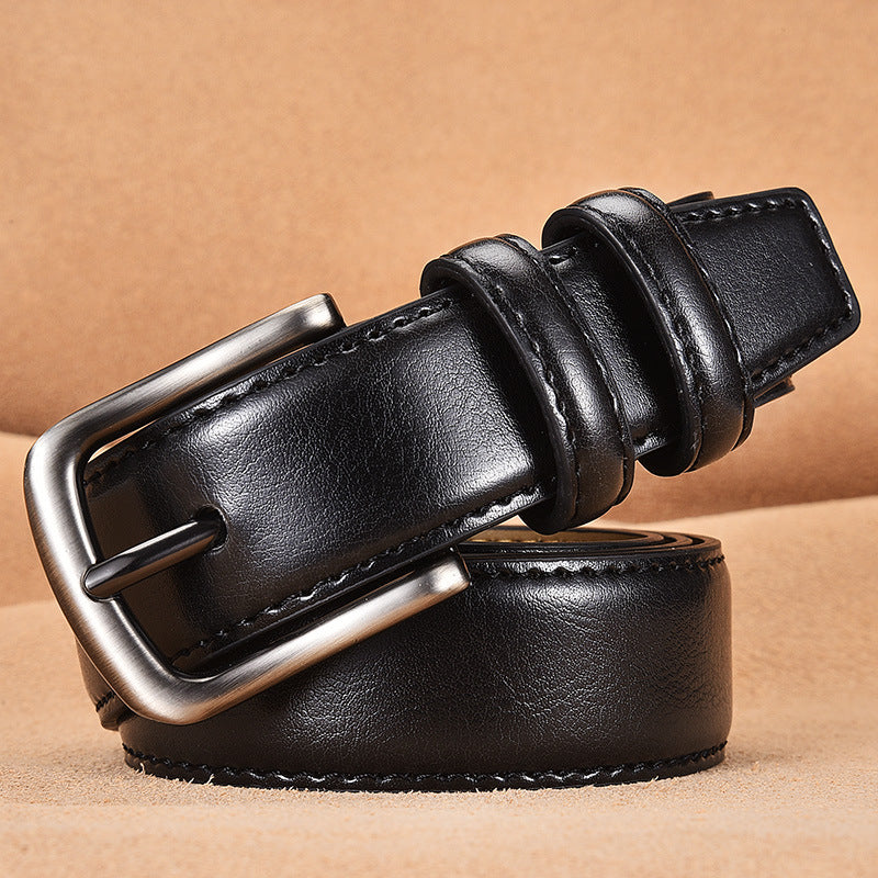 Business Men's Leather Casual Pin Buckle Belt