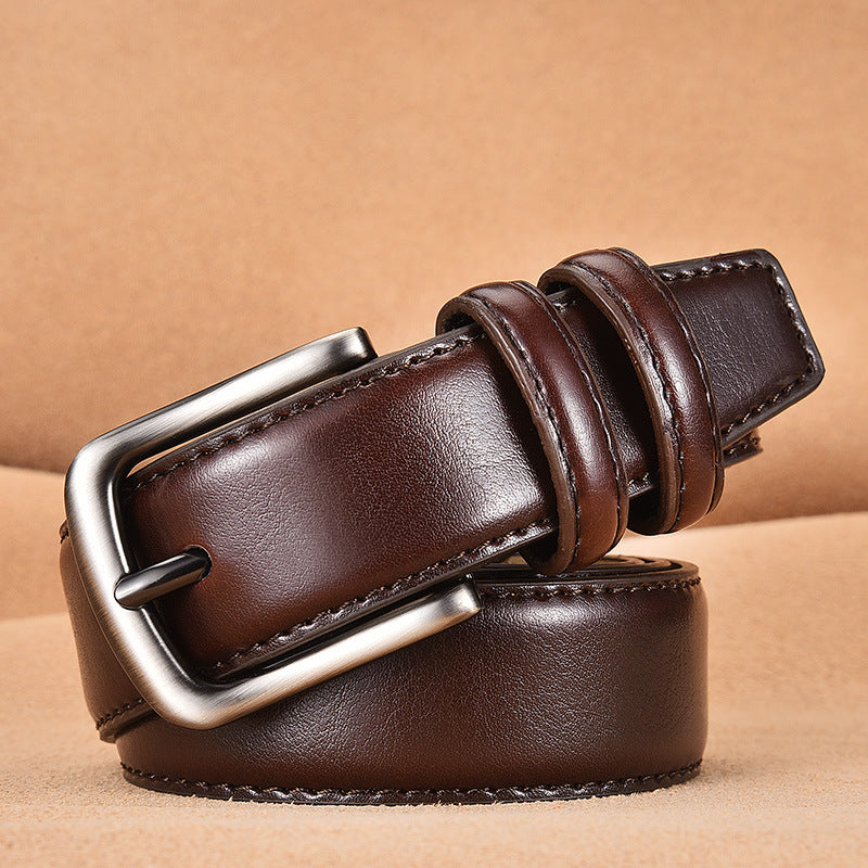 Business Men's Leather Casual Pin Buckle Belt