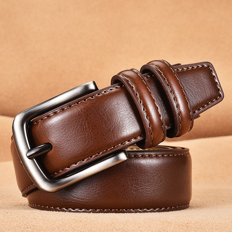 Business Men's Leather Casual Pin Buckle Belt