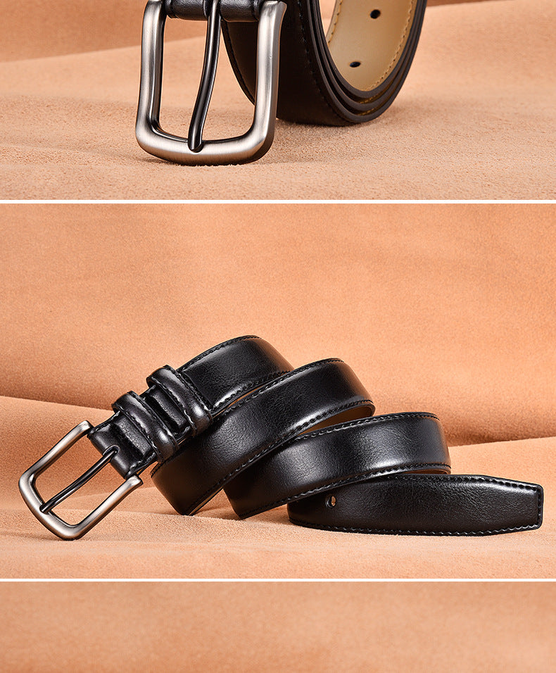 Business Men's Leather Casual Pin Buckle Belt