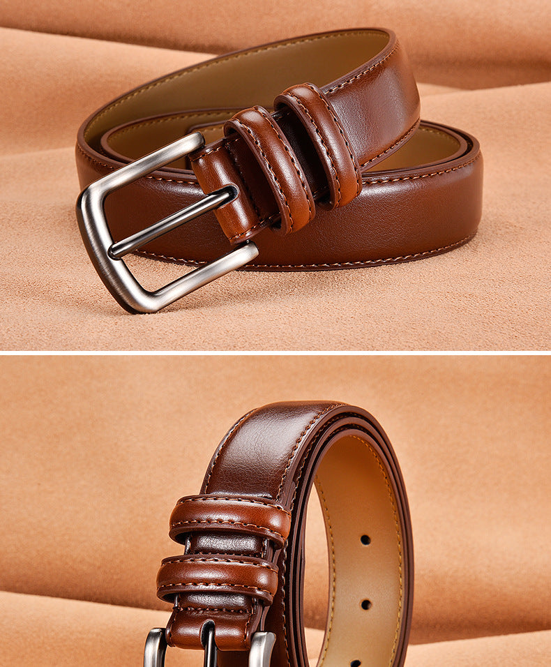 Business Men's Leather Casual Pin Buckle Belt
