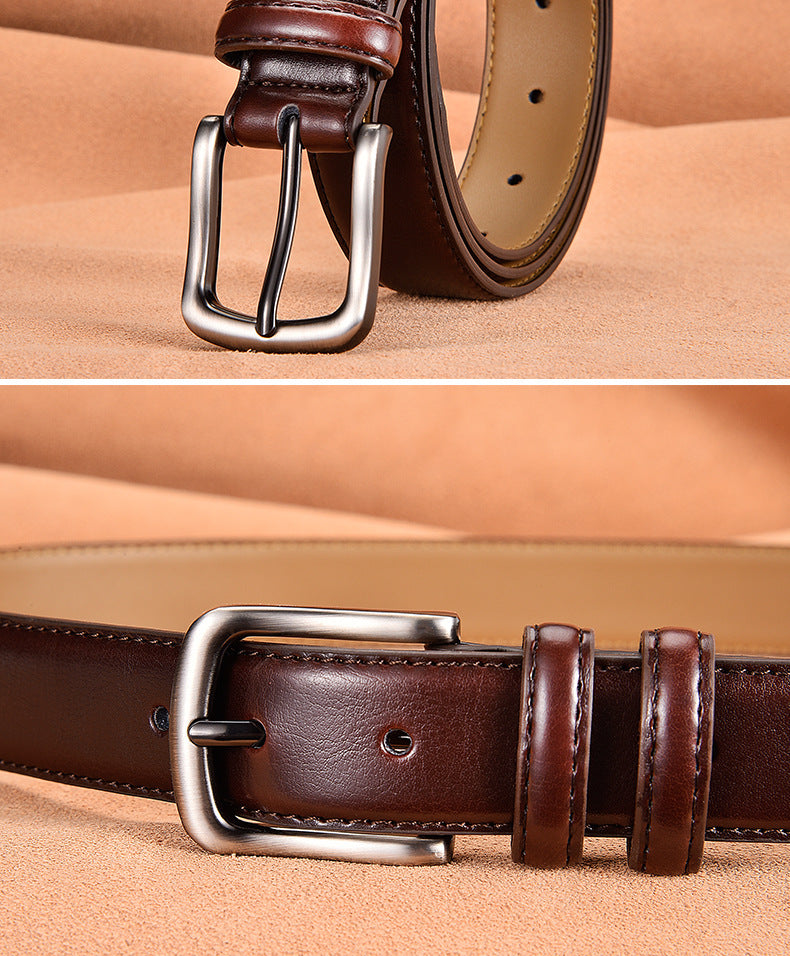 Business Men's Leather Casual Pin Buckle Belt