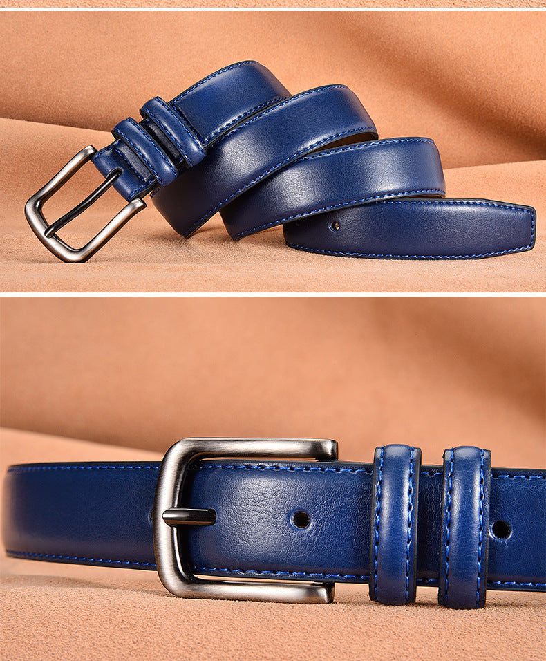 Business Men's Leather Casual Pin Buckle Belt