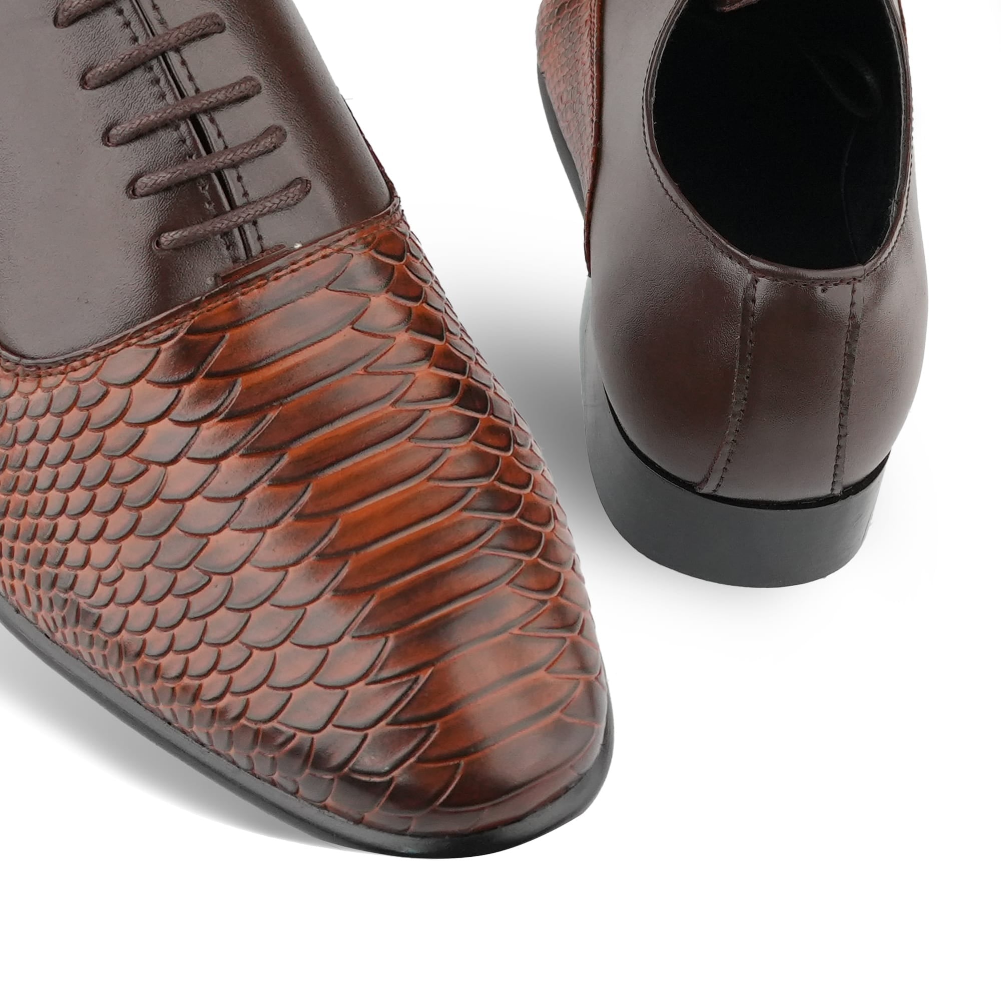 Snakeskin-Inspired Derby Shoes
