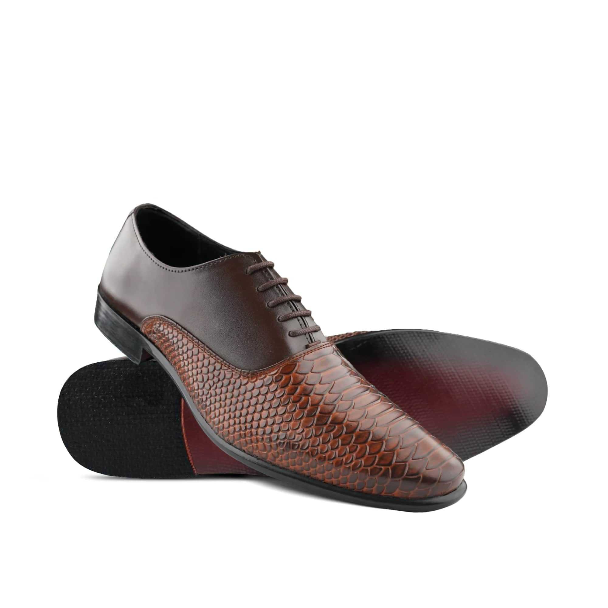 Snakeskin-Inspired Derby Shoes