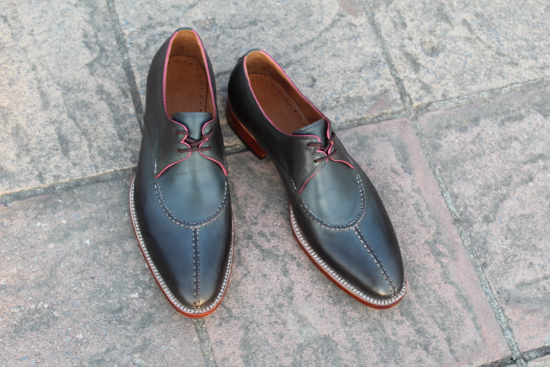 Gray Oxford Dress Lace up Shoes