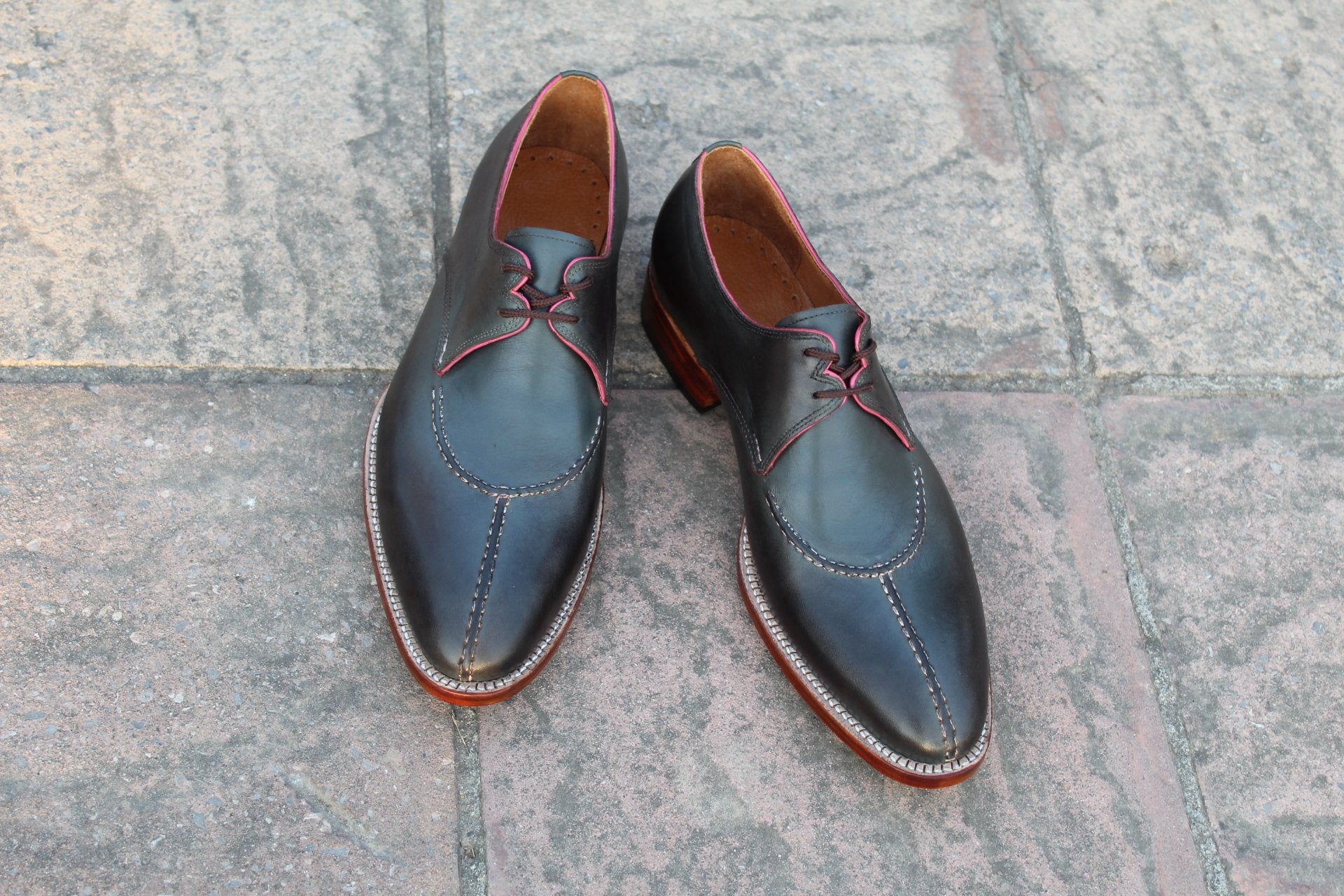 Gray Oxford Dress Lace up Shoes