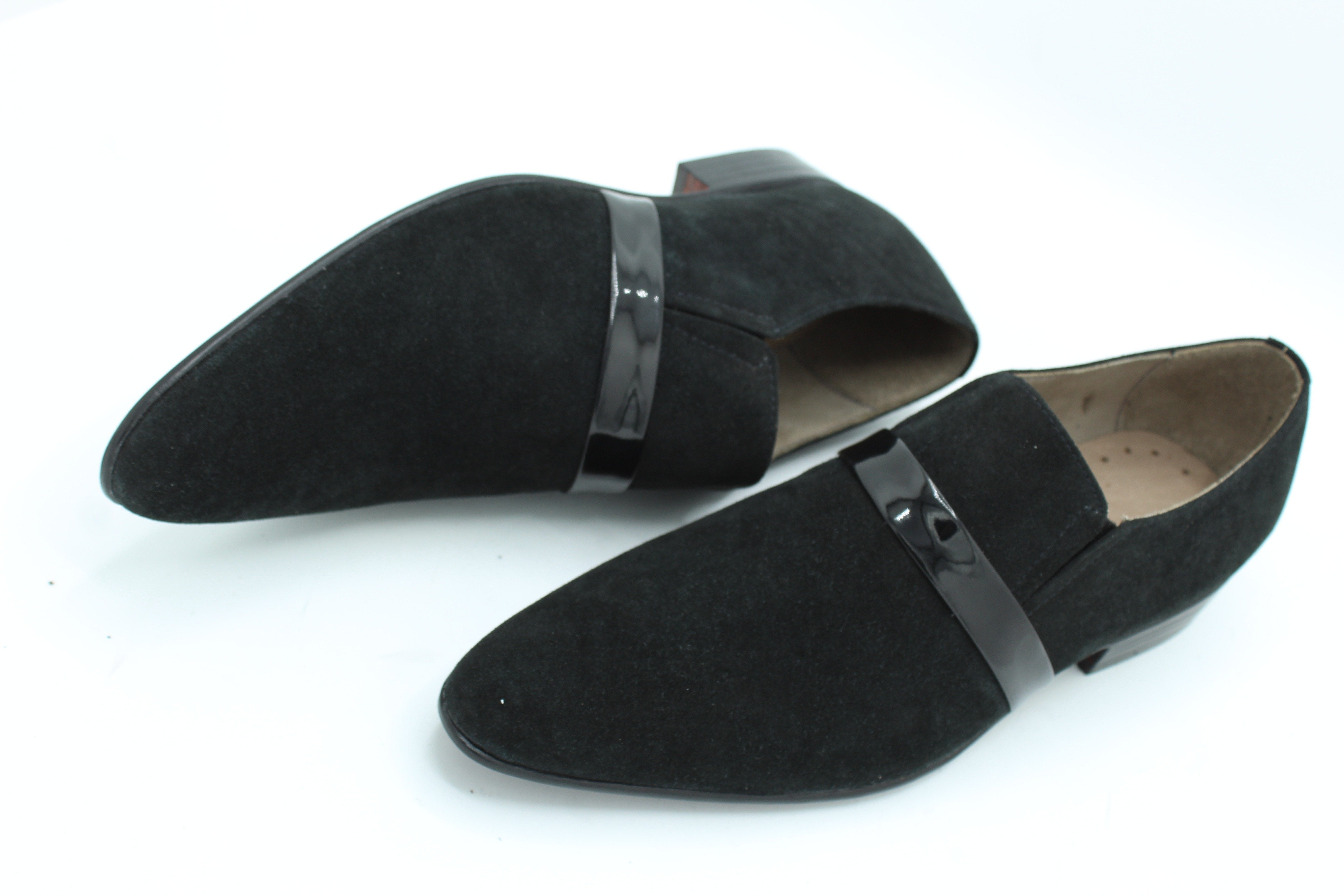 Black Suede Leather Loafers Classic Moccasin