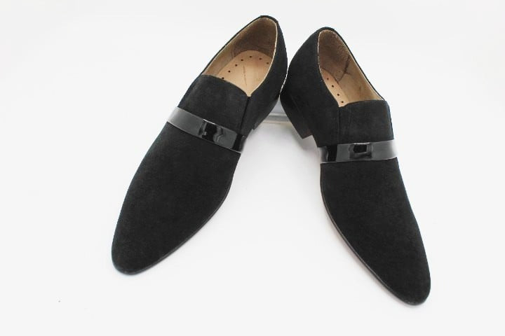 Black Suede Leather Loafers Classic Moccasin