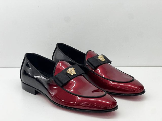 Elegant Patent Leather slip-on Loafer - Red