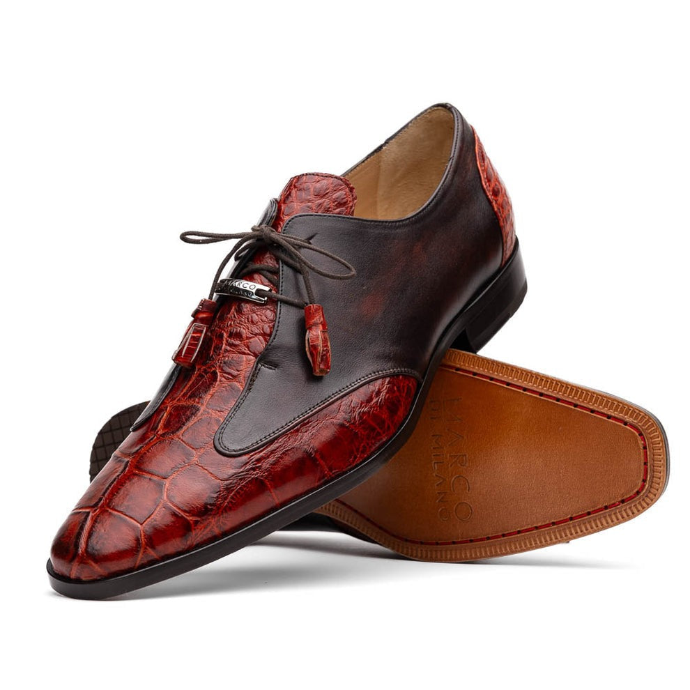 Cognac Alligator & Calfskin Dress Shoes