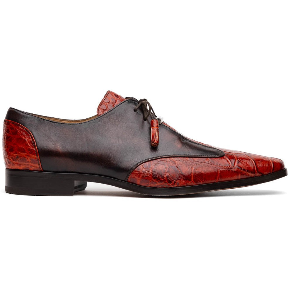 Cognac Alligator & Calfskin Dress Shoes