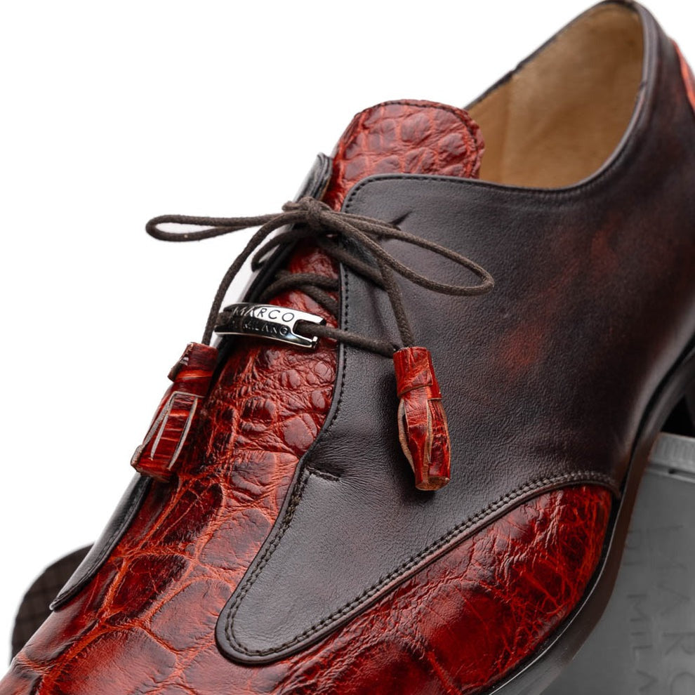 Cognac Alligator & Calfskin Dress Shoes