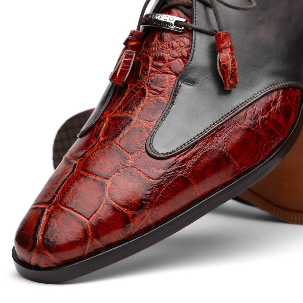 Cognac Alligator & Calfskin Dress Shoes