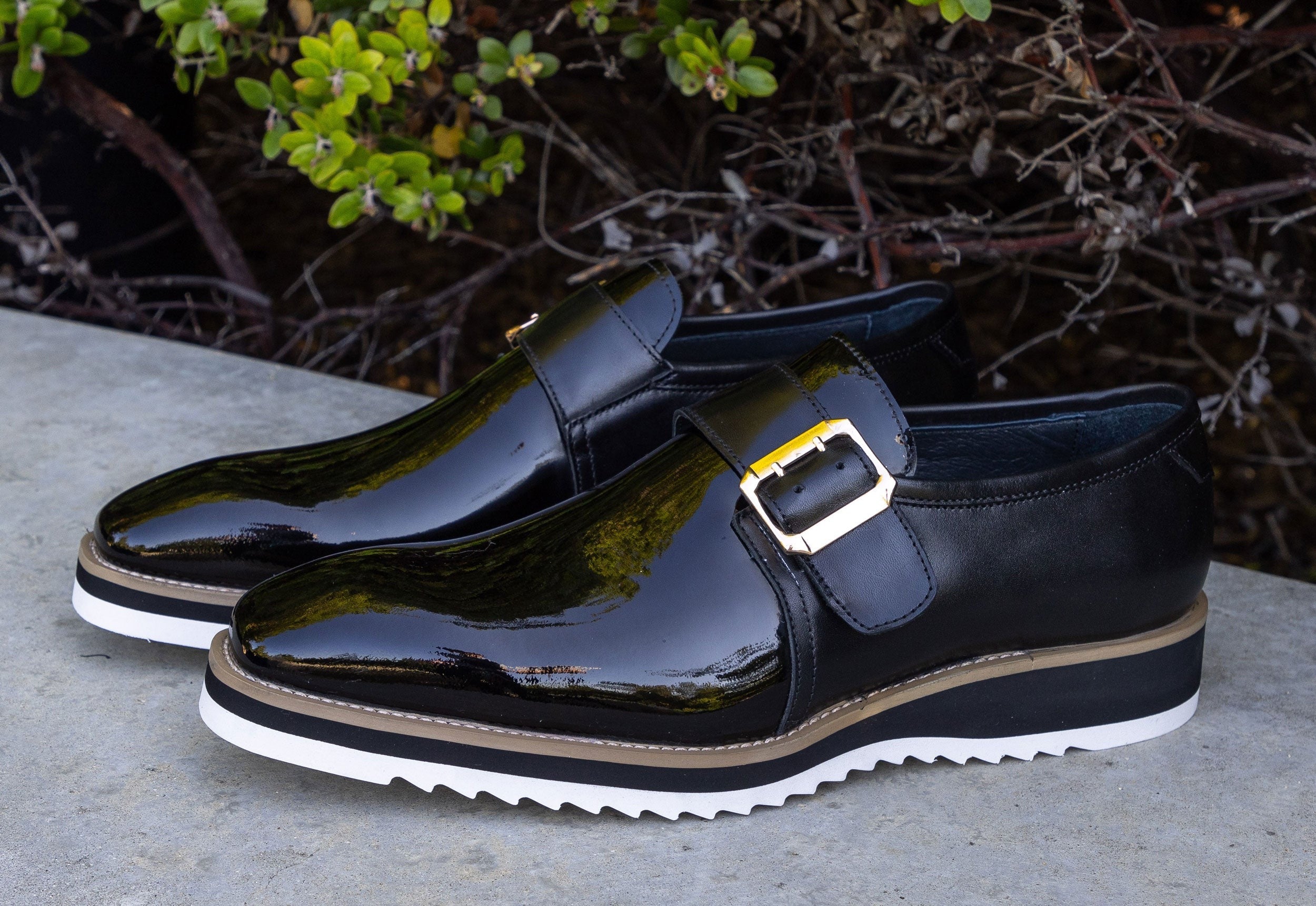 Gorgeous Patent Leather Slip on Monkstrap