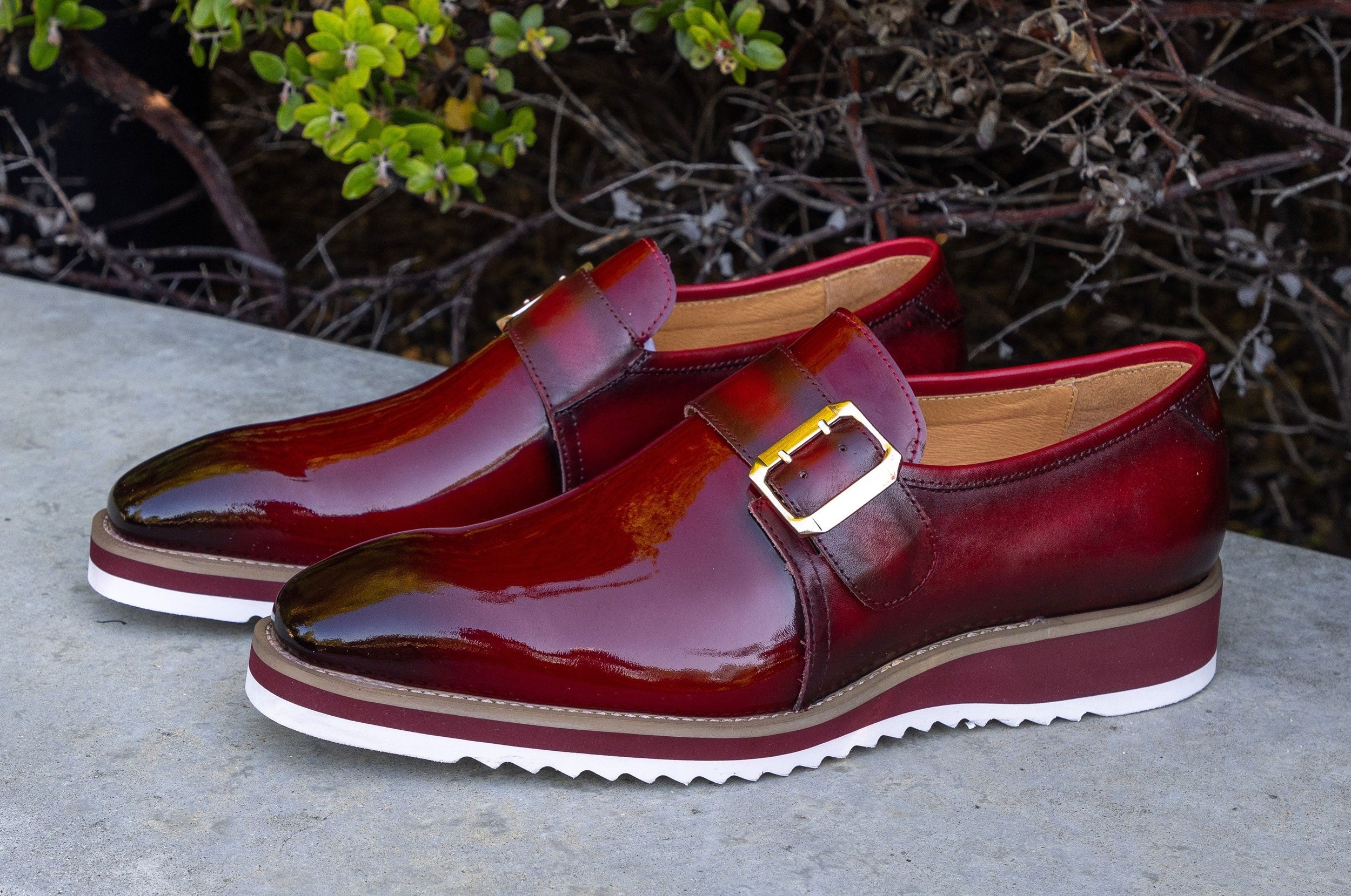 Gorgeous Patent Leather Slip on Monkstrap