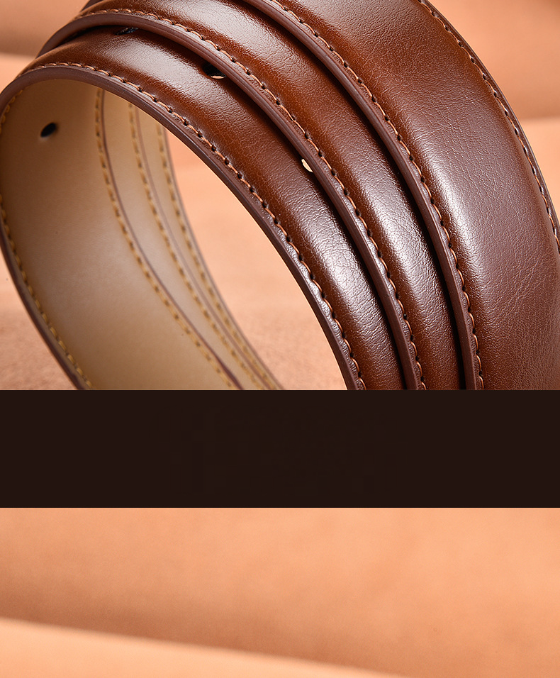 Business Men's Leather Casual Pin Buckle Belt