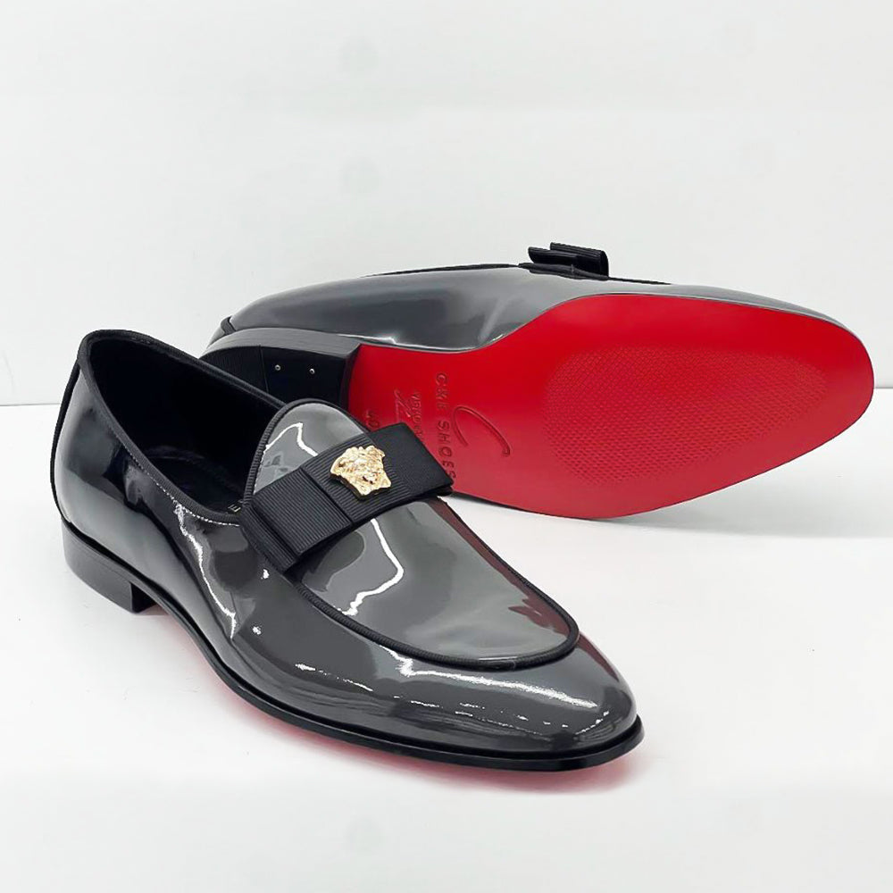 Elegant Patent Leather slip-on Loafer - Red