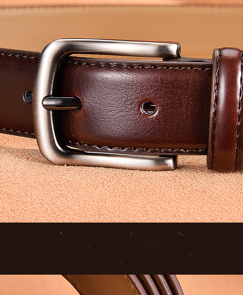 Business Men's Leather Casual Pin Buckle Belt