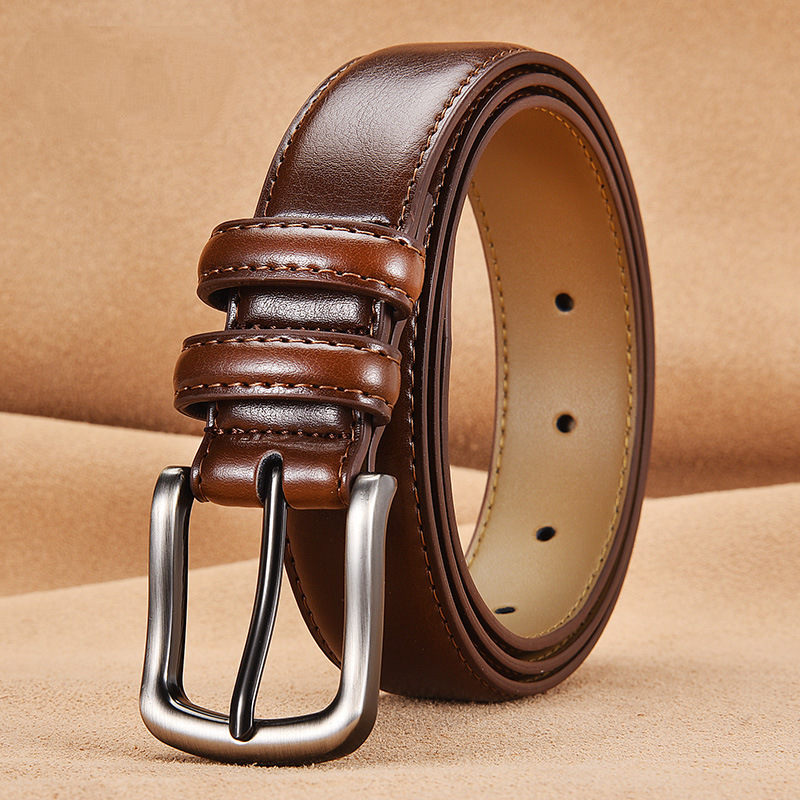 Business Men's Leather Casual Pin Buckle Belt
