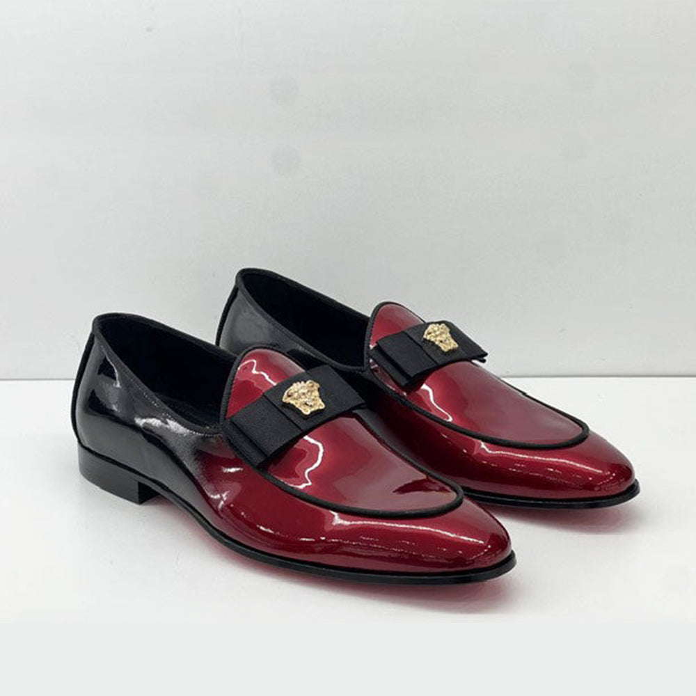 Elegant Patent Leather slip-on Loafer - Red