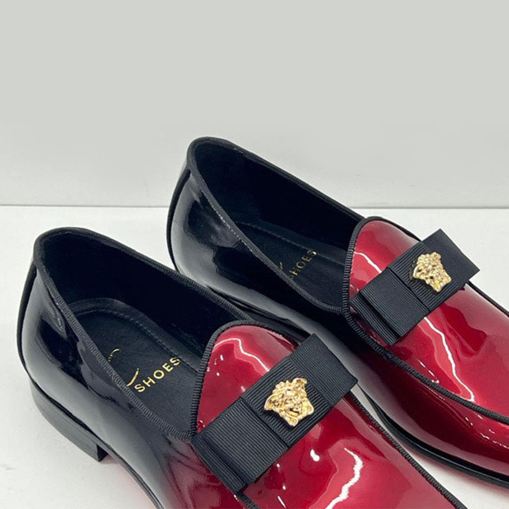 Elegant Patent Leather slip-on Loafer - Red