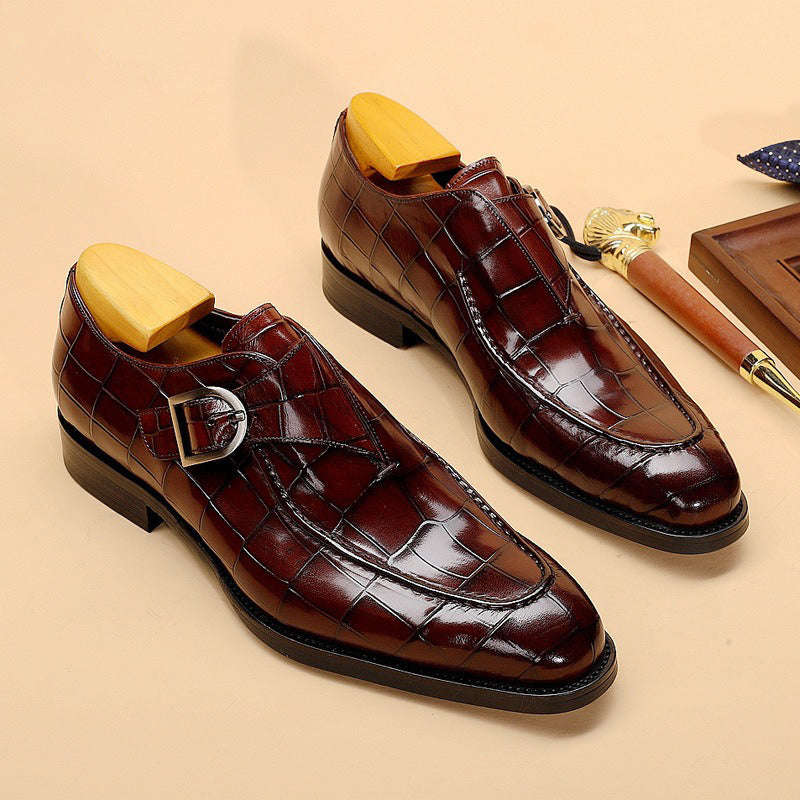 Men's Square Toe Buckle Munk Shoes(Two pairs free shipping)