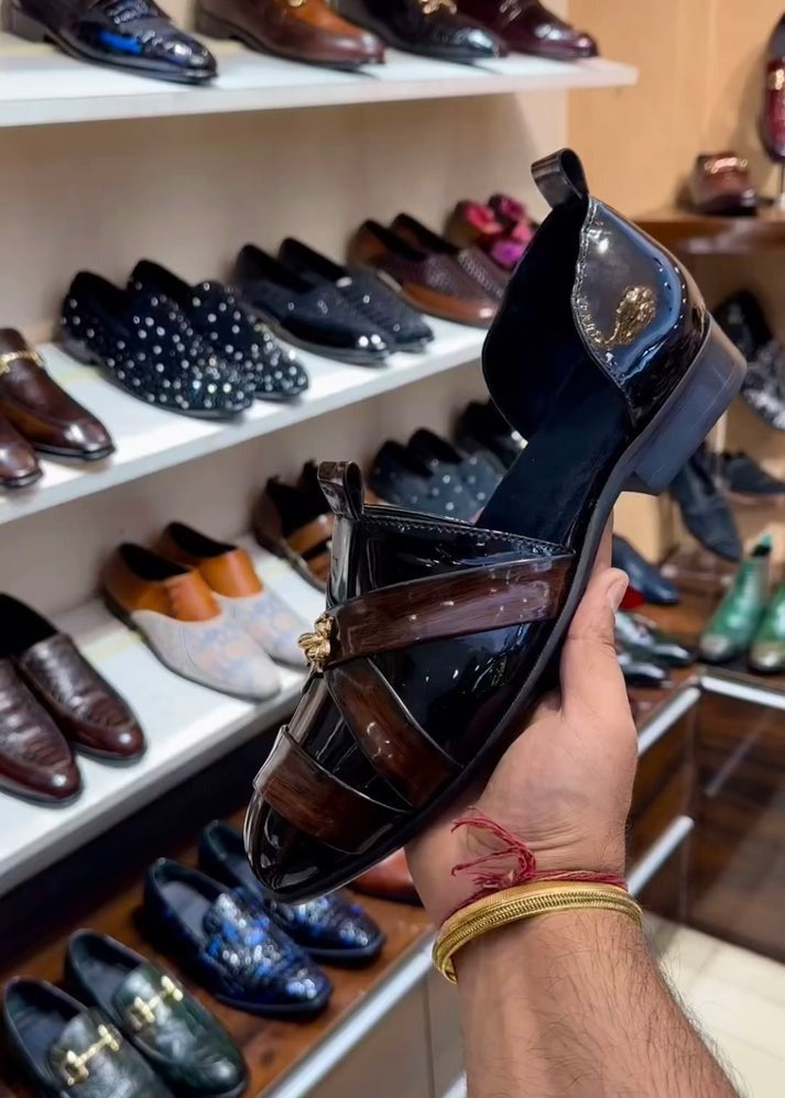 Classic Patina Patent finish Sandals(Last 3 days of limited time discount)