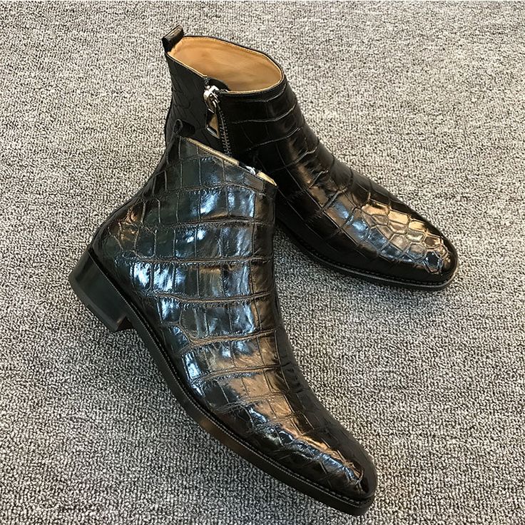 Vintage Low Heel Stone Print Low Boots