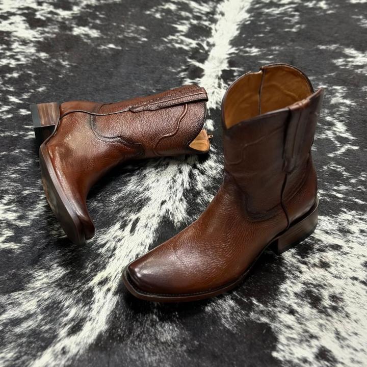 Original Deerskin Zipper Cowboy Boots