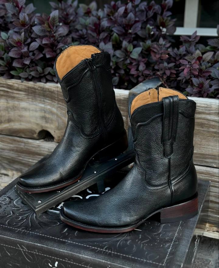 Original Deerskin Zipper Cowboy Boots