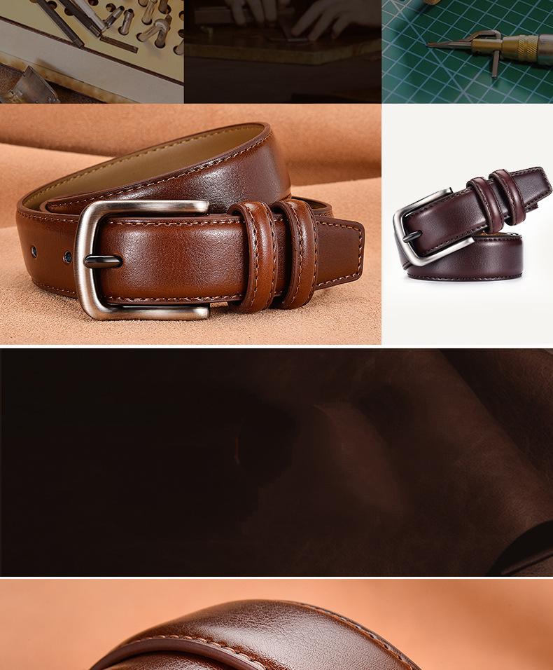 Business Men's Leather Casual Pin Buckle Belt