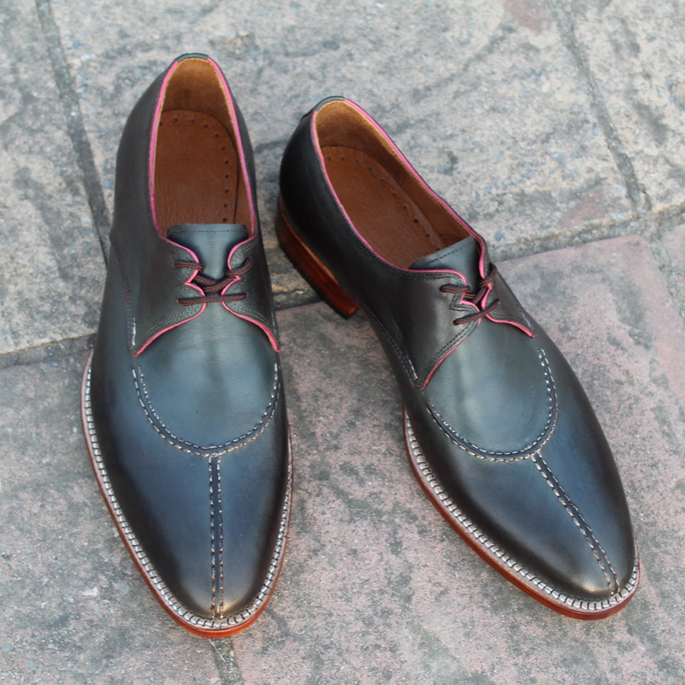 Gray Oxford Dress Lace up Shoes