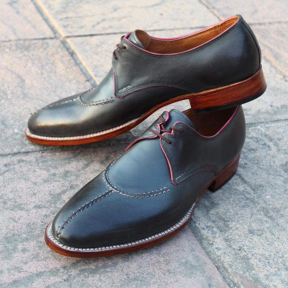 Gray Oxford Dress Lace up Shoes