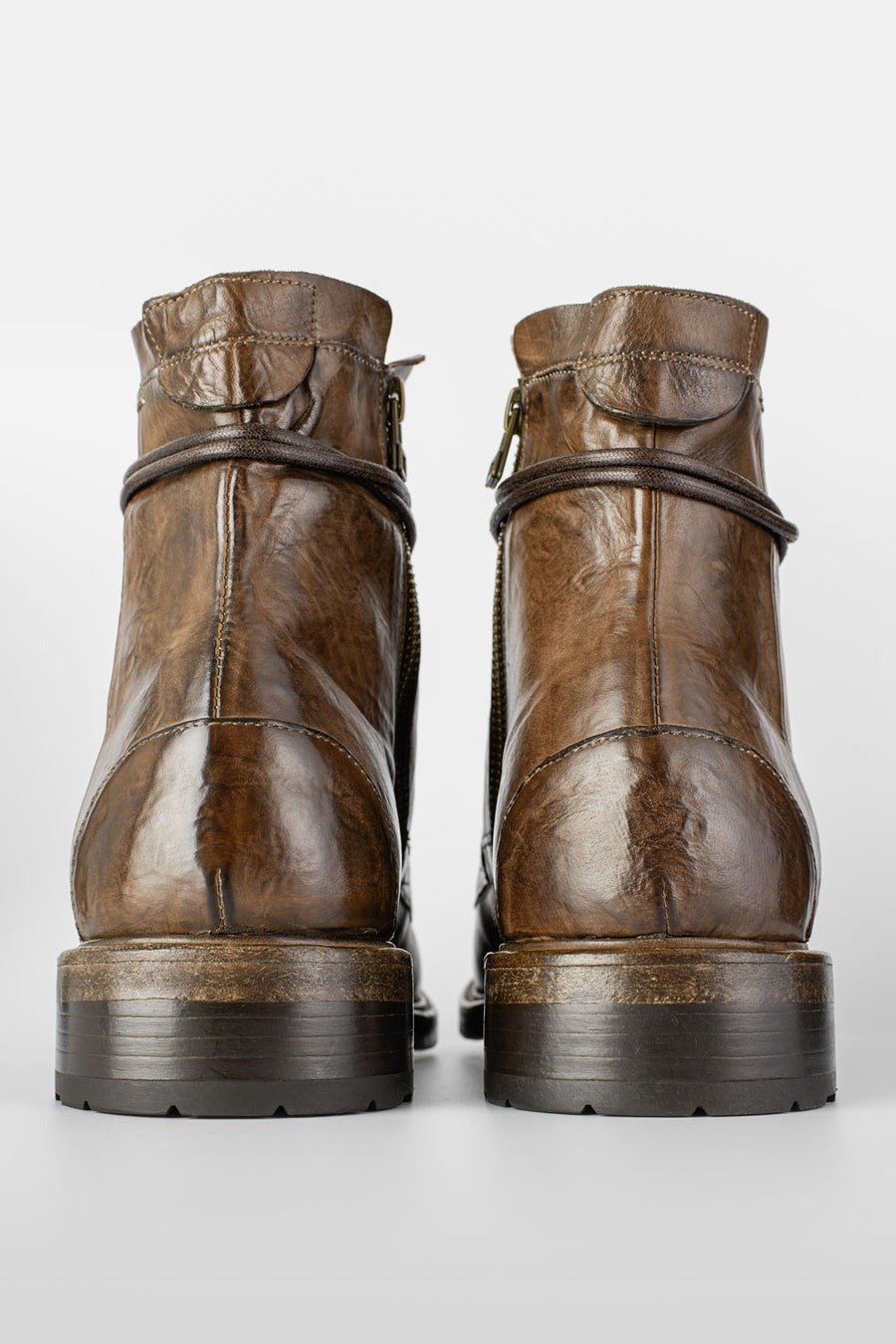 CURZON husk-brown military boots