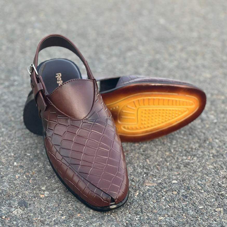 Hand Stitched Textured Maroon/Black Kheri