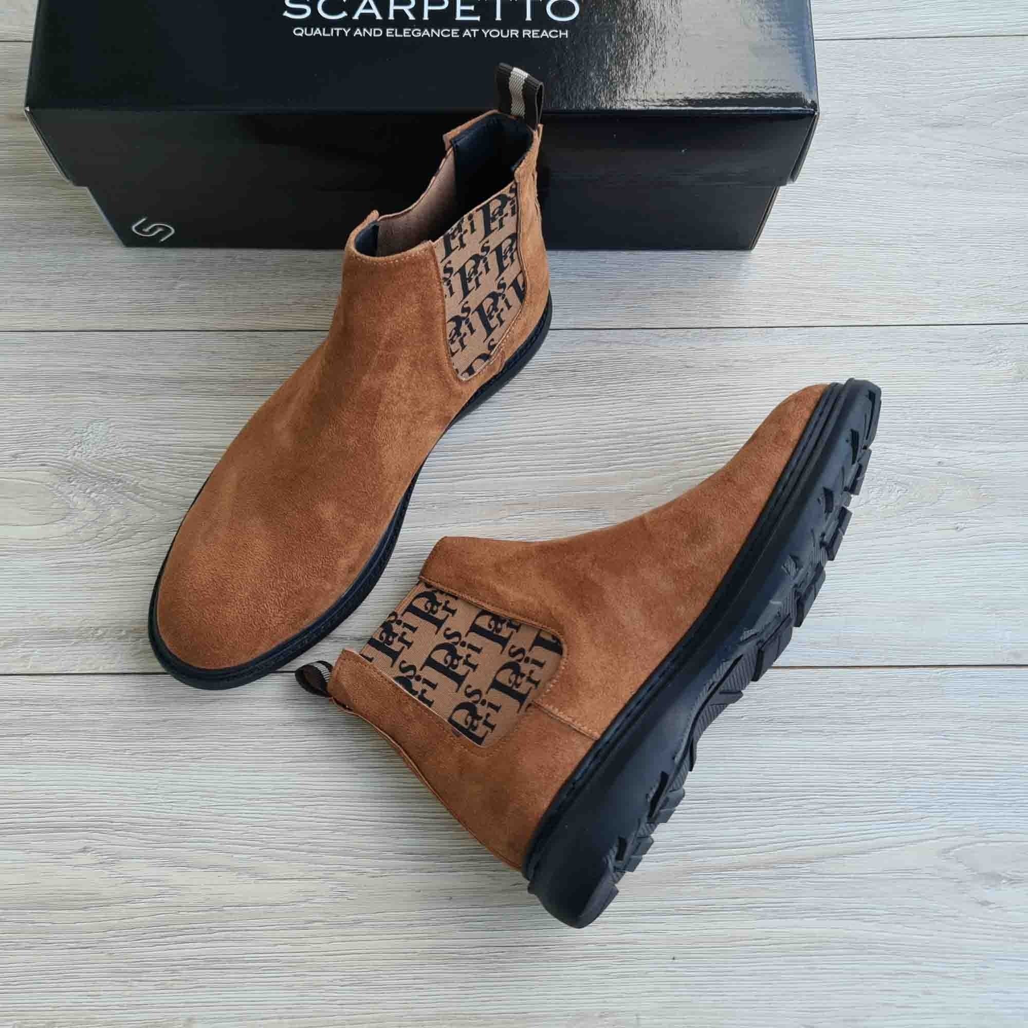 Paris Men's Genuine Suede Leather Boots