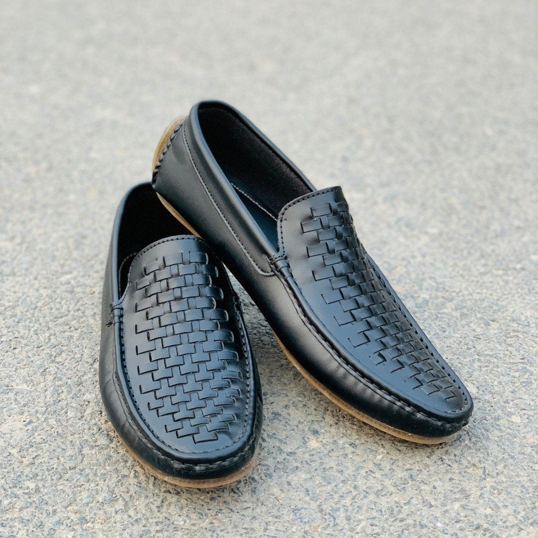 Handmade black loafer 0024
