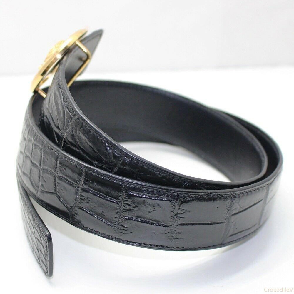 Men's Belt Genuine Crocodile Alligator Skin Leather Belt Handmade
