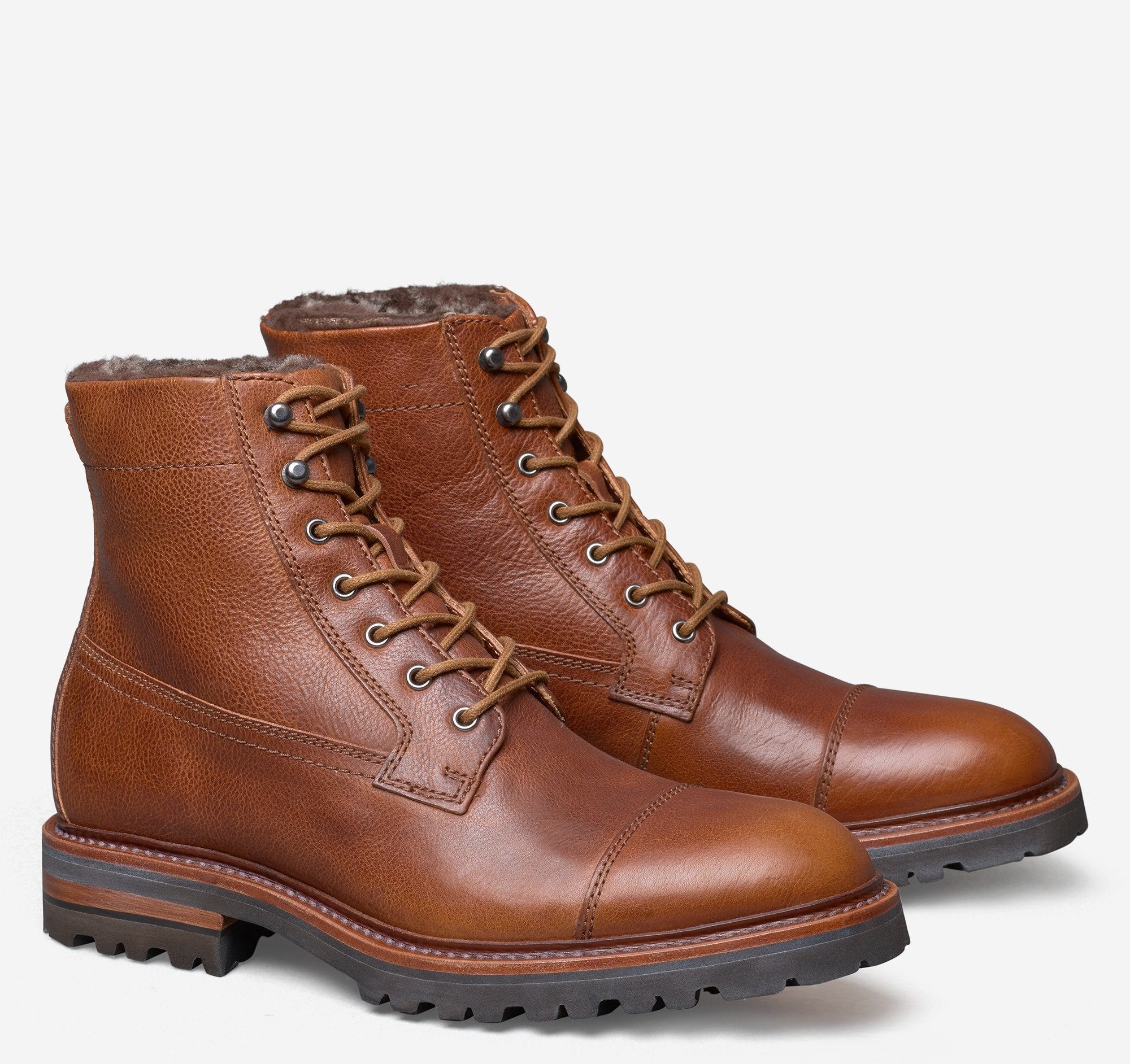 Dudley Lug Cap Toe Shearling Boot