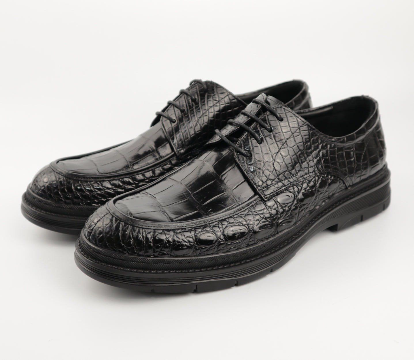 Men's Shoes Genuine Crocodile Alligator Skin Leather Handmade
