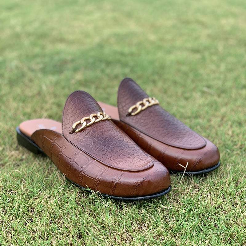 Pure Leather Handmade Mules-133 Black