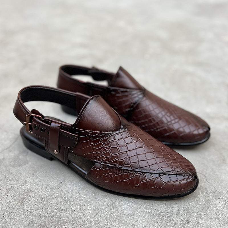 Hand Stitched Textured Maroon/Black Kheri