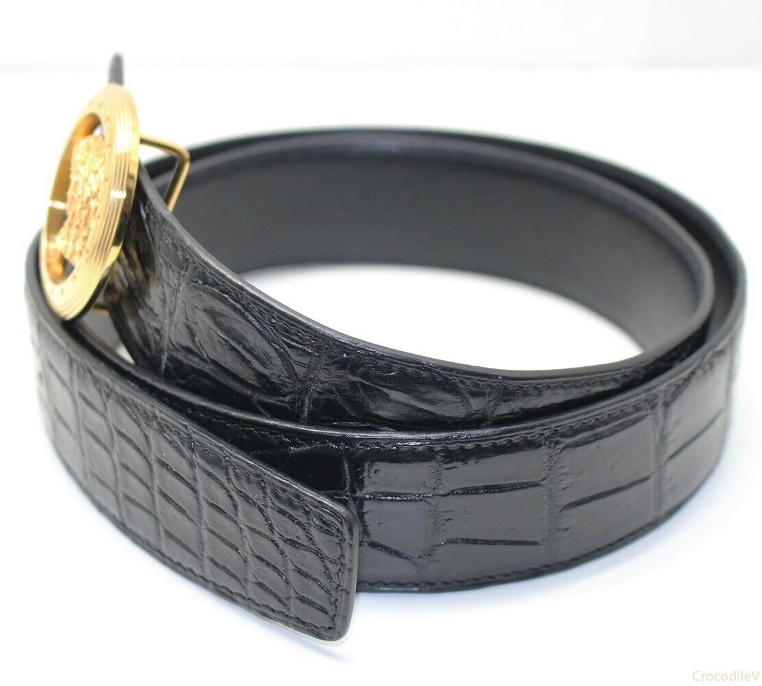 Men's Belt Genuine Crocodile Alligator Skin Leather Belt Handmade