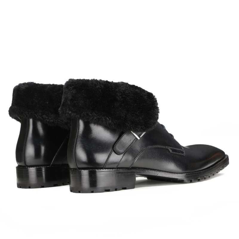Stalwart Black Designer Fur Boots