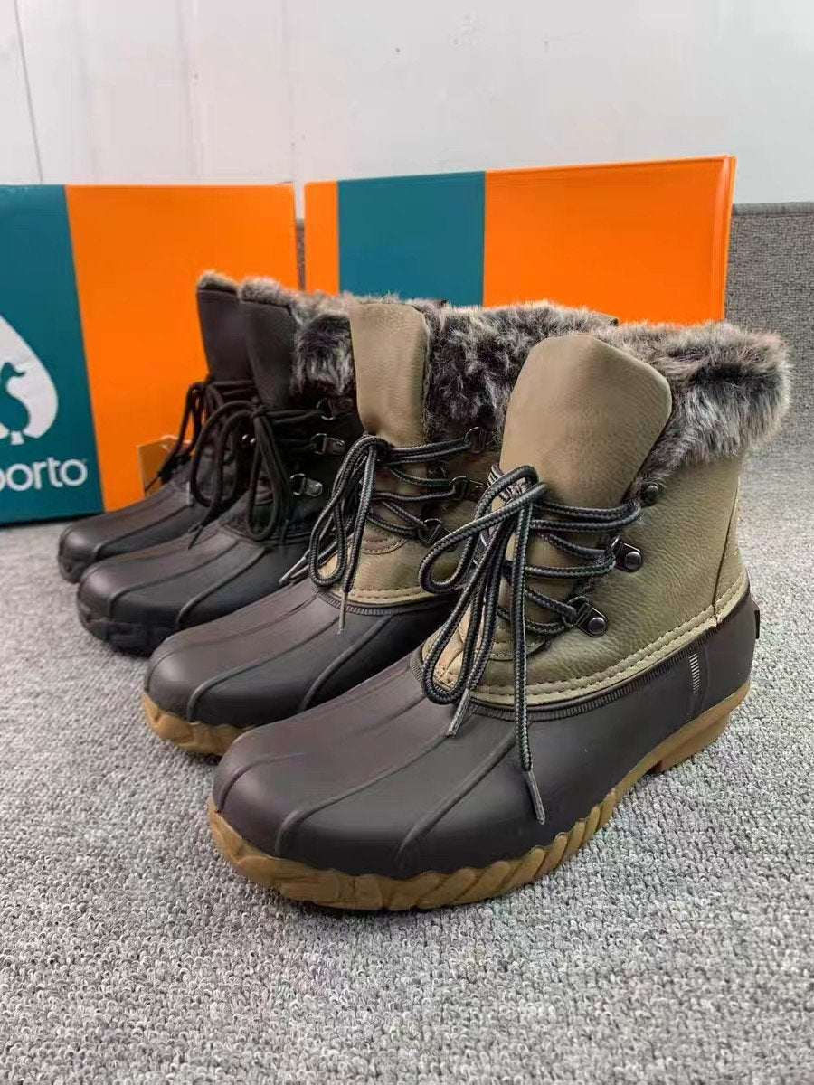 Outdoor Cold Anti-Slip Rain Padded Warm Mid-Calf Snow Boots