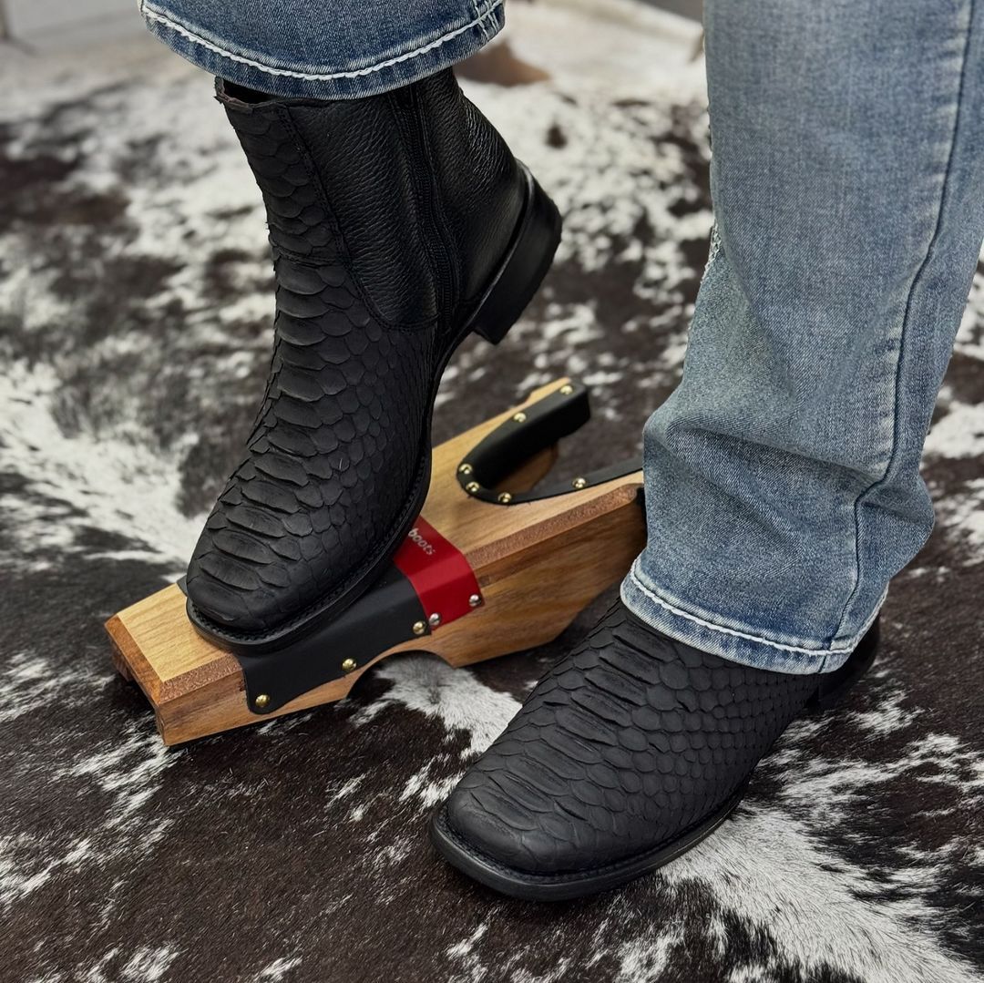Python Snake Skin Trakas Ankle Boots