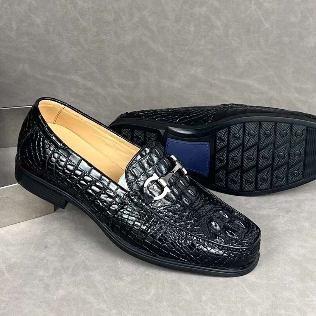 Men's Shoes Genuine Crocodile Alligator Skin Leather Handmade