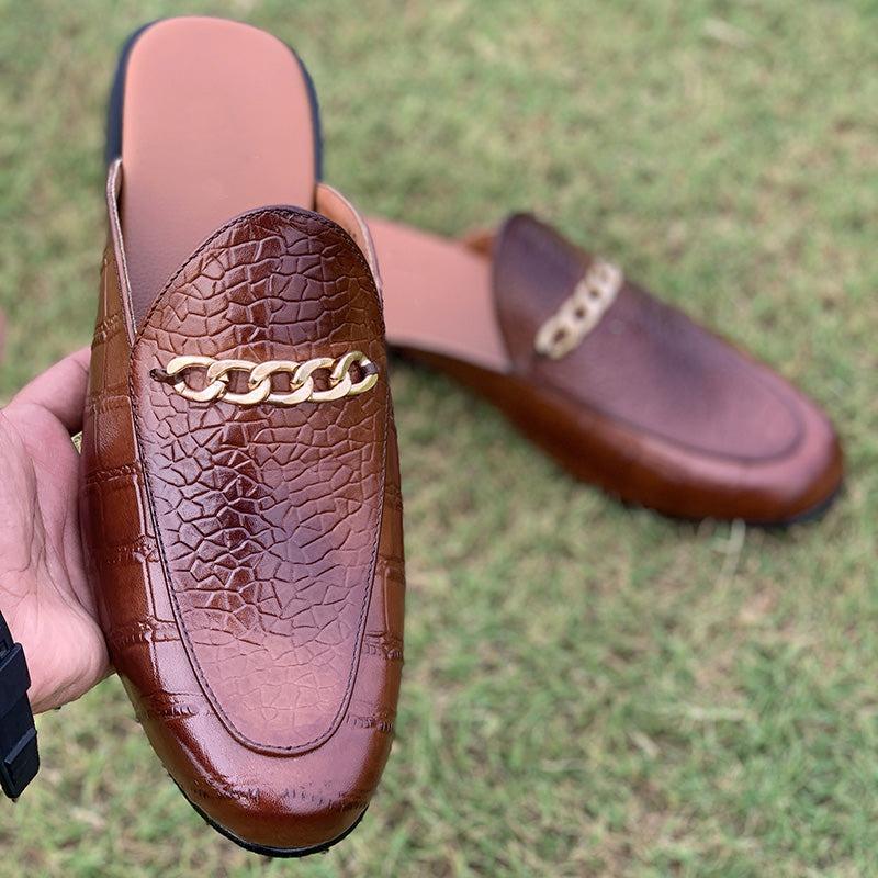 Pure Leather Handmade Mules-133 Black